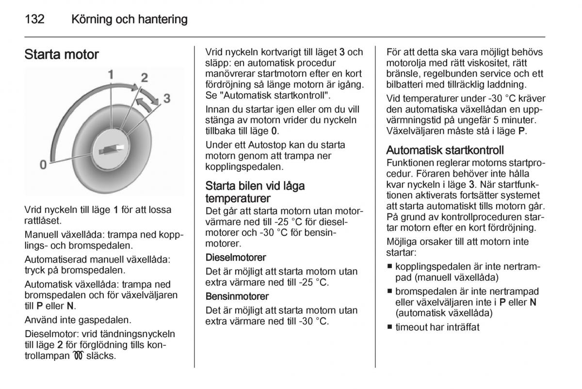 Opel Corsa D instruktionsbok / page 134