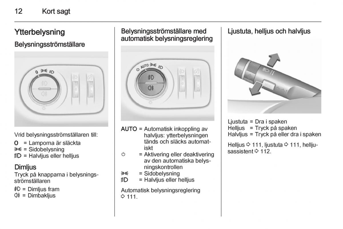 Opel Corsa D instruktionsbok / page 14