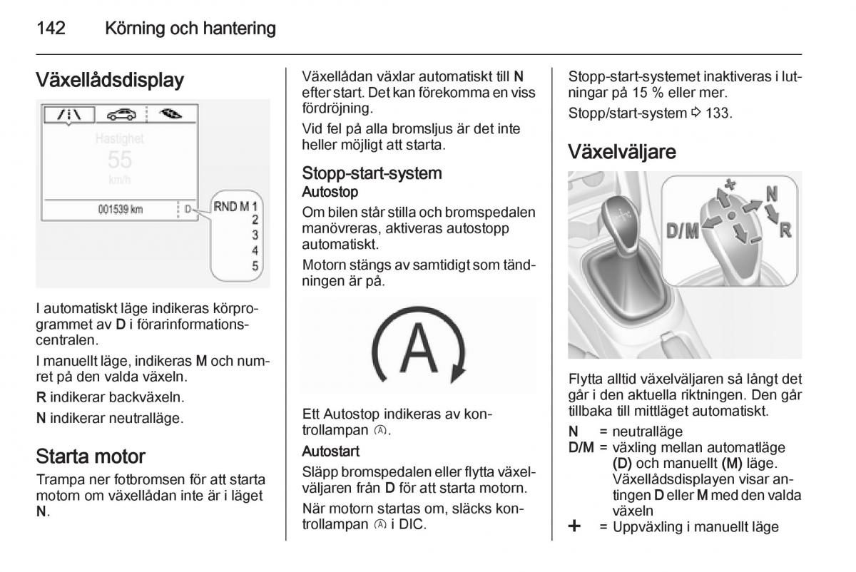 Opel Corsa D instruktionsbok / page 144