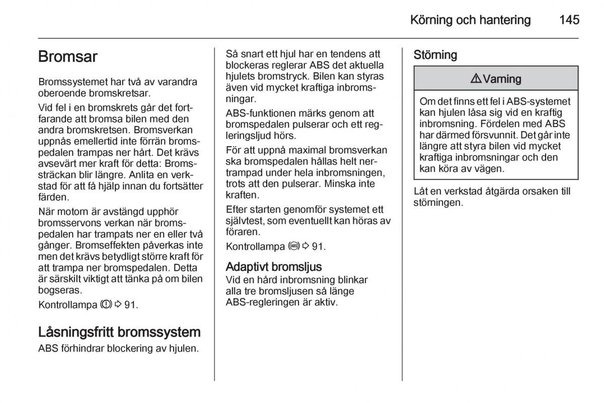 Opel Corsa D instruktionsbok / page 147