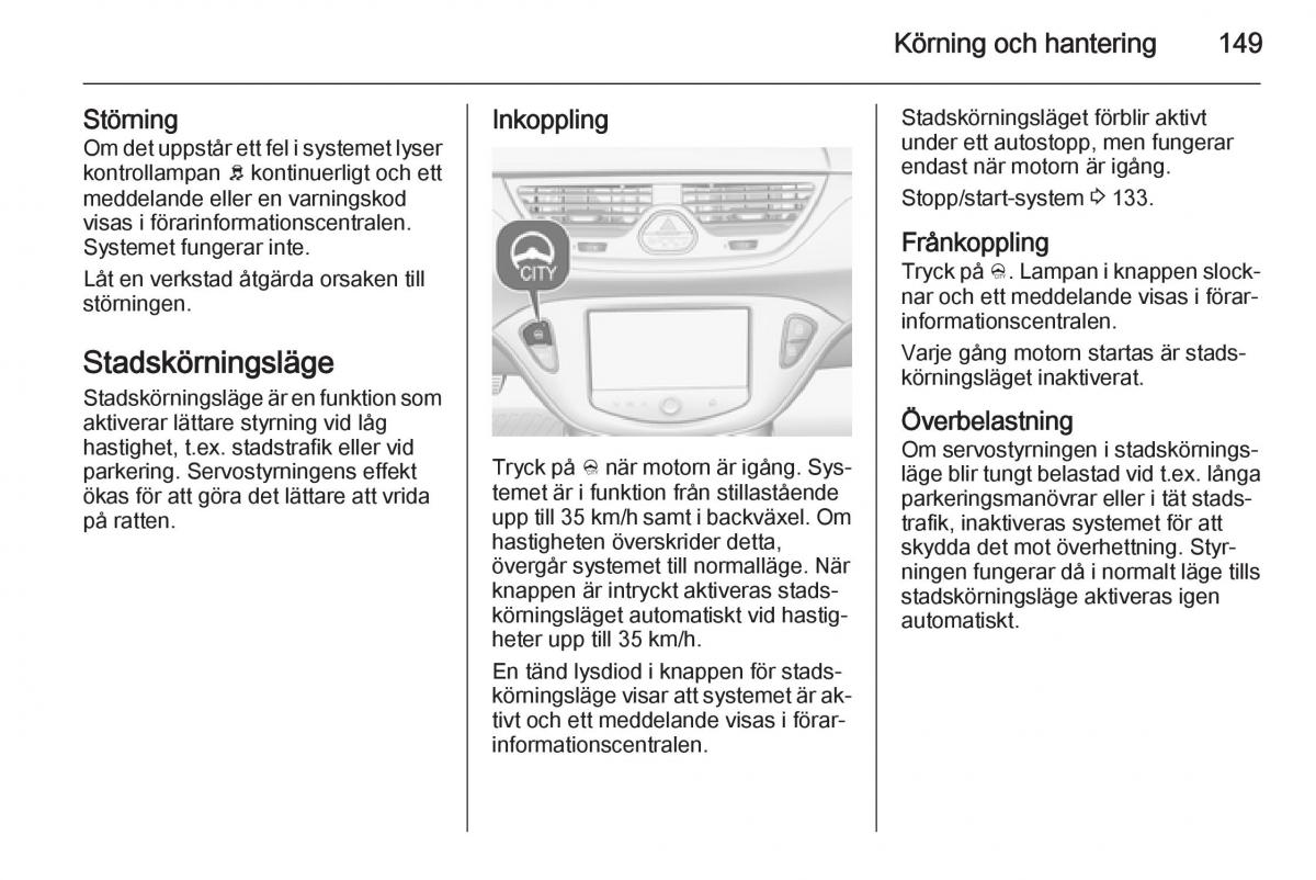 Opel Corsa D instruktionsbok / page 151