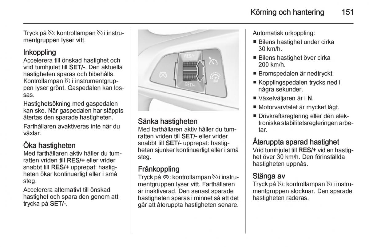 Opel Corsa D instruktionsbok / page 153