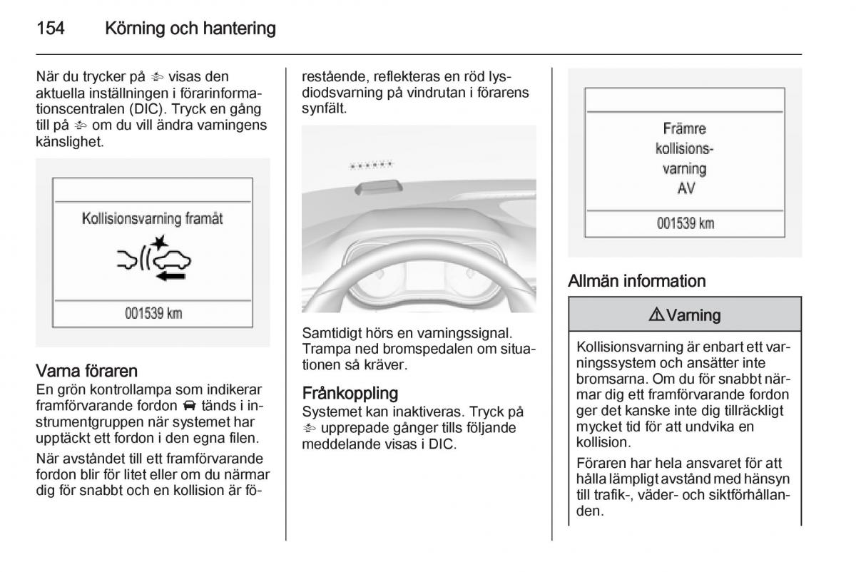 Opel Corsa D instruktionsbok / page 156