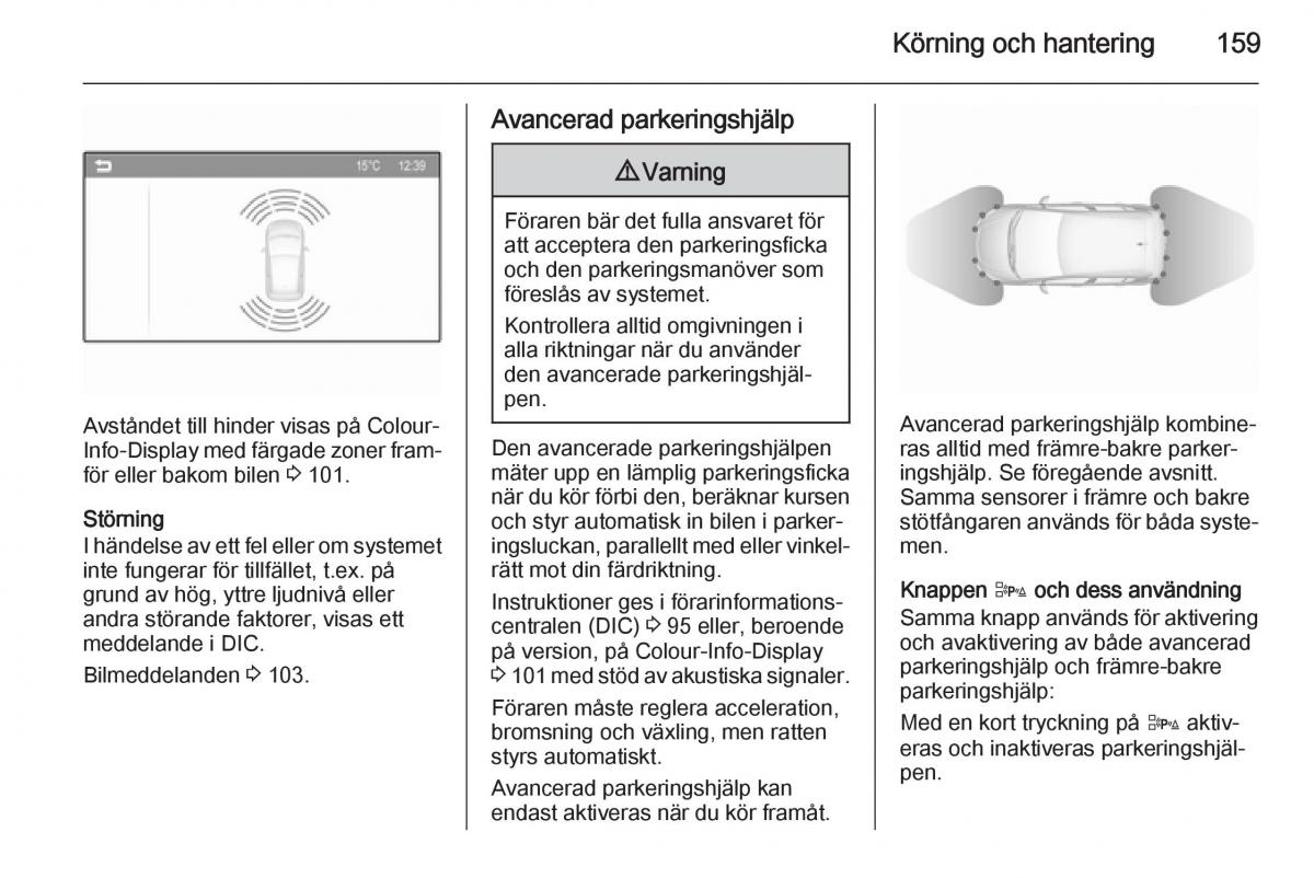 Opel Corsa D instruktionsbok / page 161