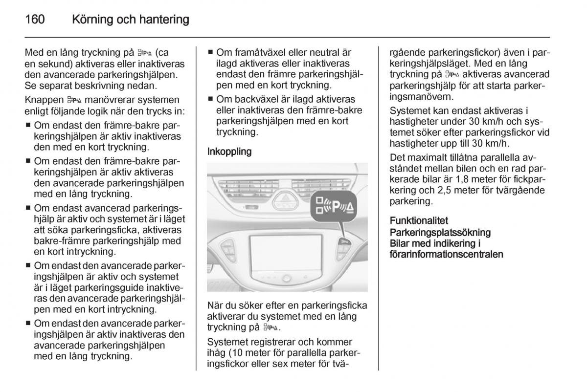 Opel Corsa D instruktionsbok / page 162