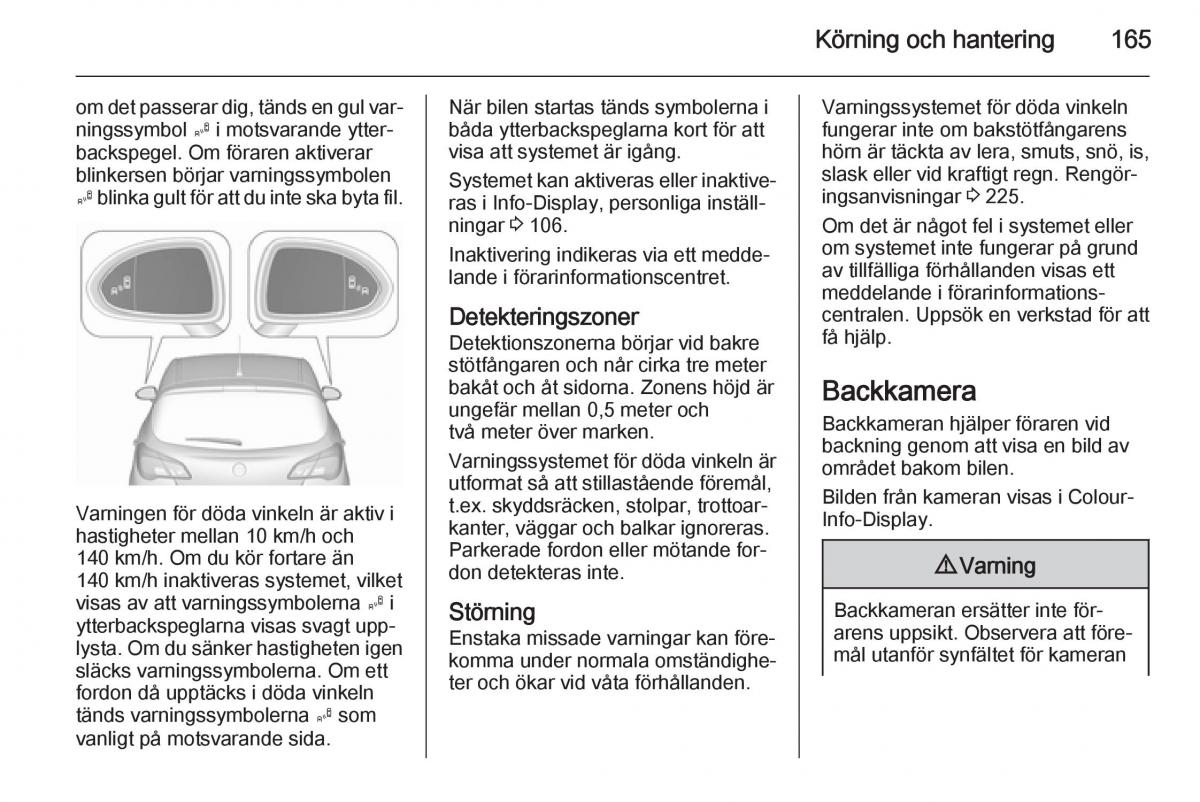 Opel Corsa D instruktionsbok / page 167