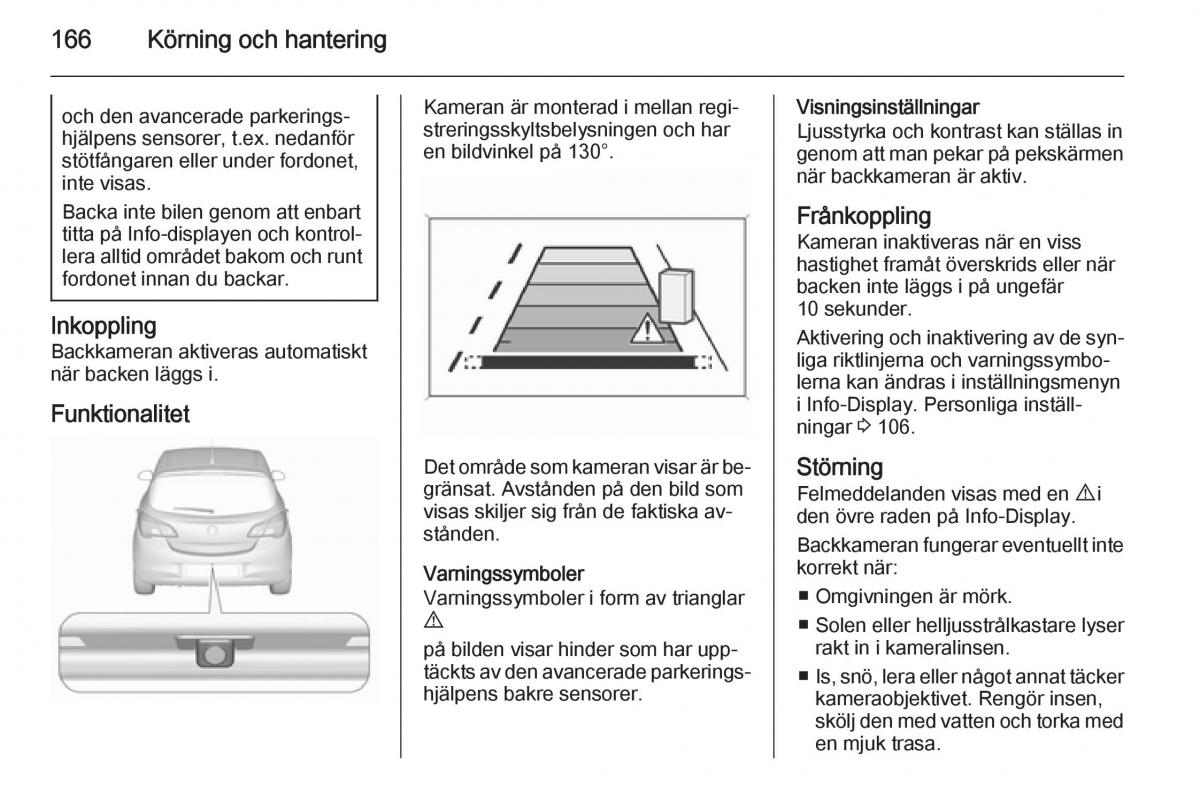 Opel Corsa D instruktionsbok / page 168