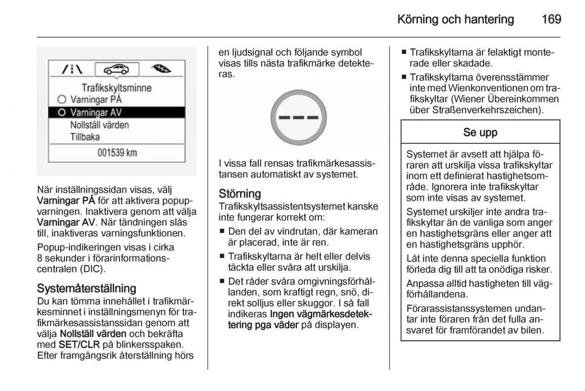 Opel Corsa D instruktionsbok / page 171