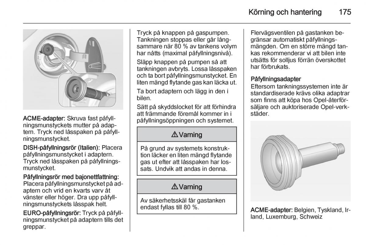 Opel Corsa D instruktionsbok / page 177