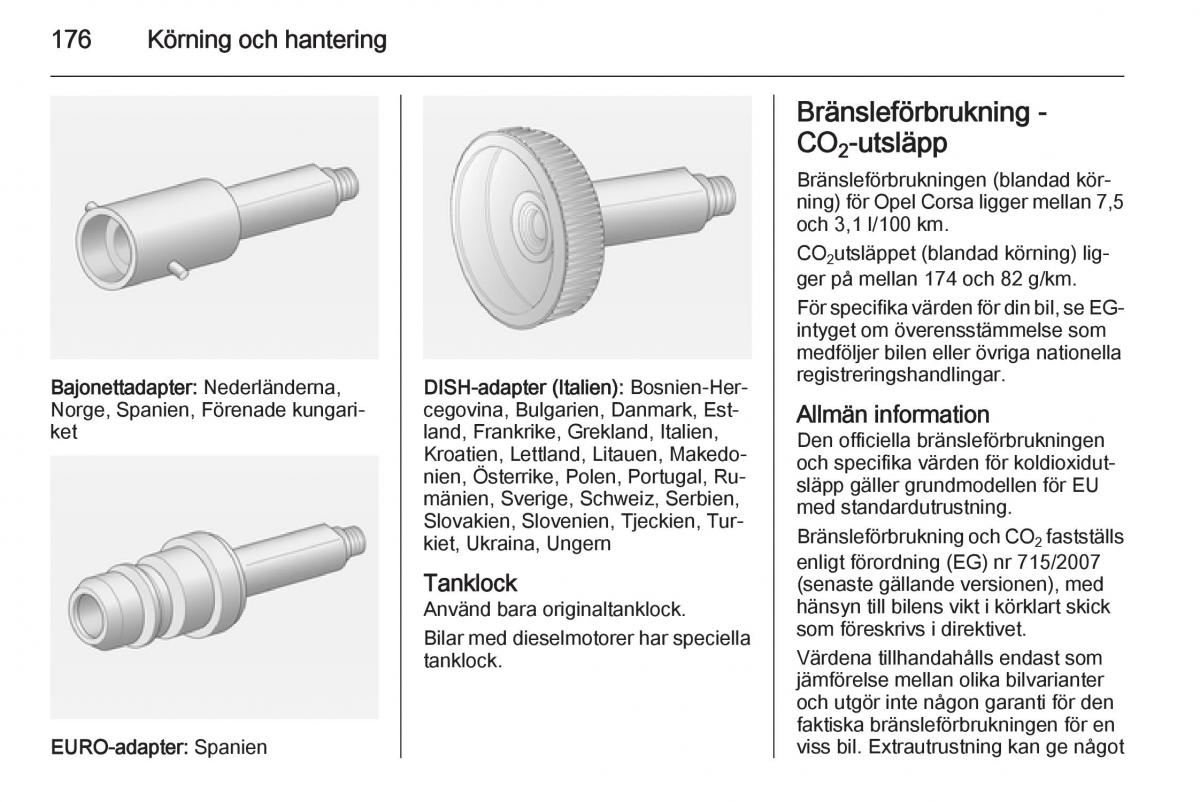 Opel Corsa D instruktionsbok / page 178