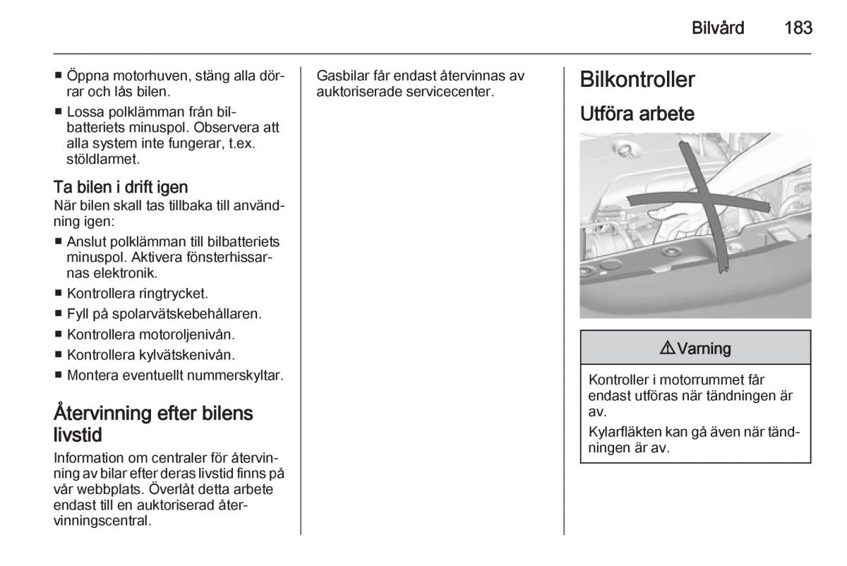 Opel Corsa D instruktionsbok / page 185