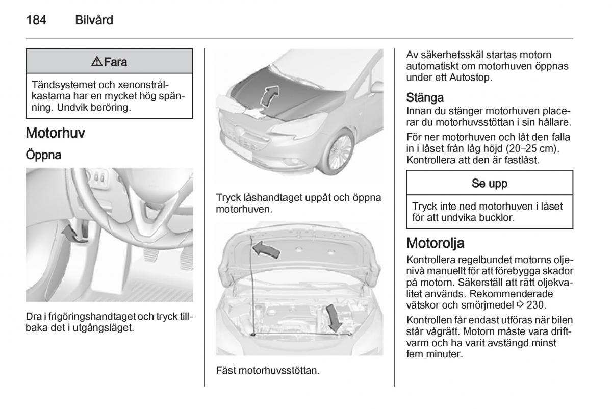 Opel Corsa D instruktionsbok / page 186