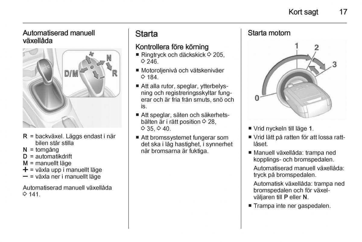 Opel Corsa D instruktionsbok / page 19