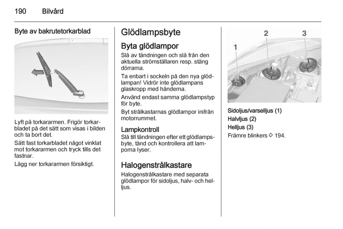 Opel Corsa D instruktionsbok / page 192