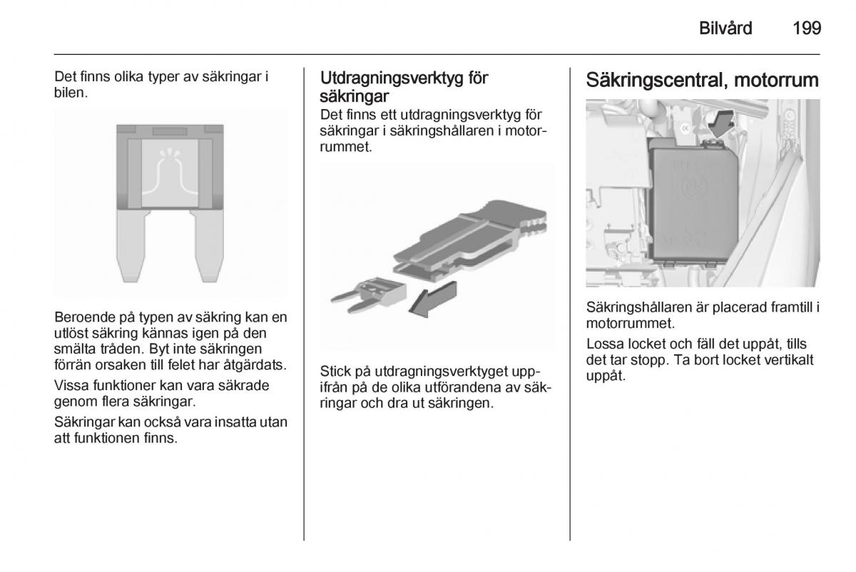 Opel Corsa D instruktionsbok / page 201