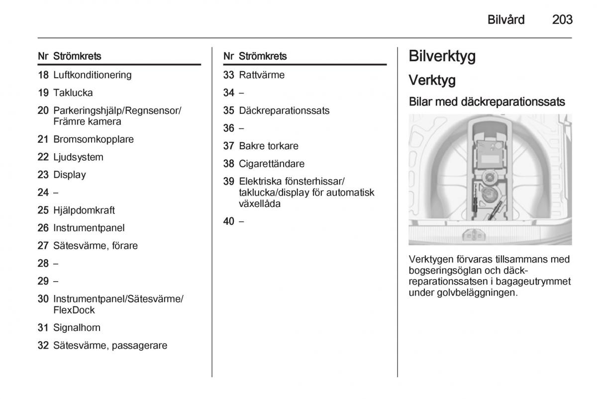 Opel Corsa D instruktionsbok / page 205