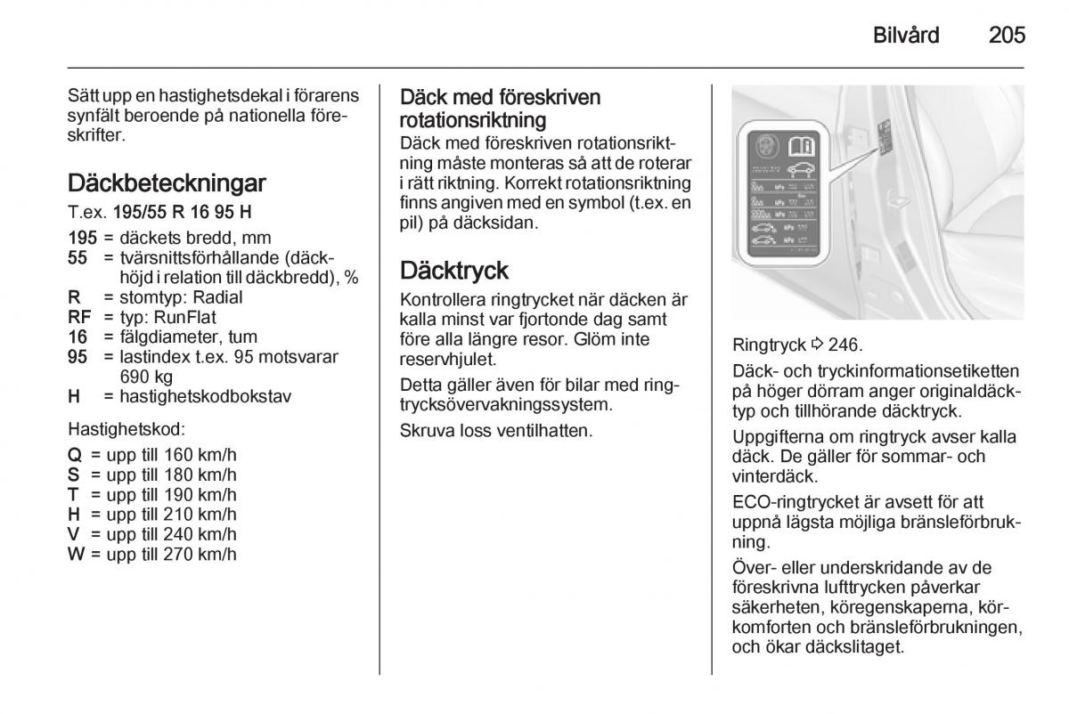 Opel Corsa D instruktionsbok / page 207