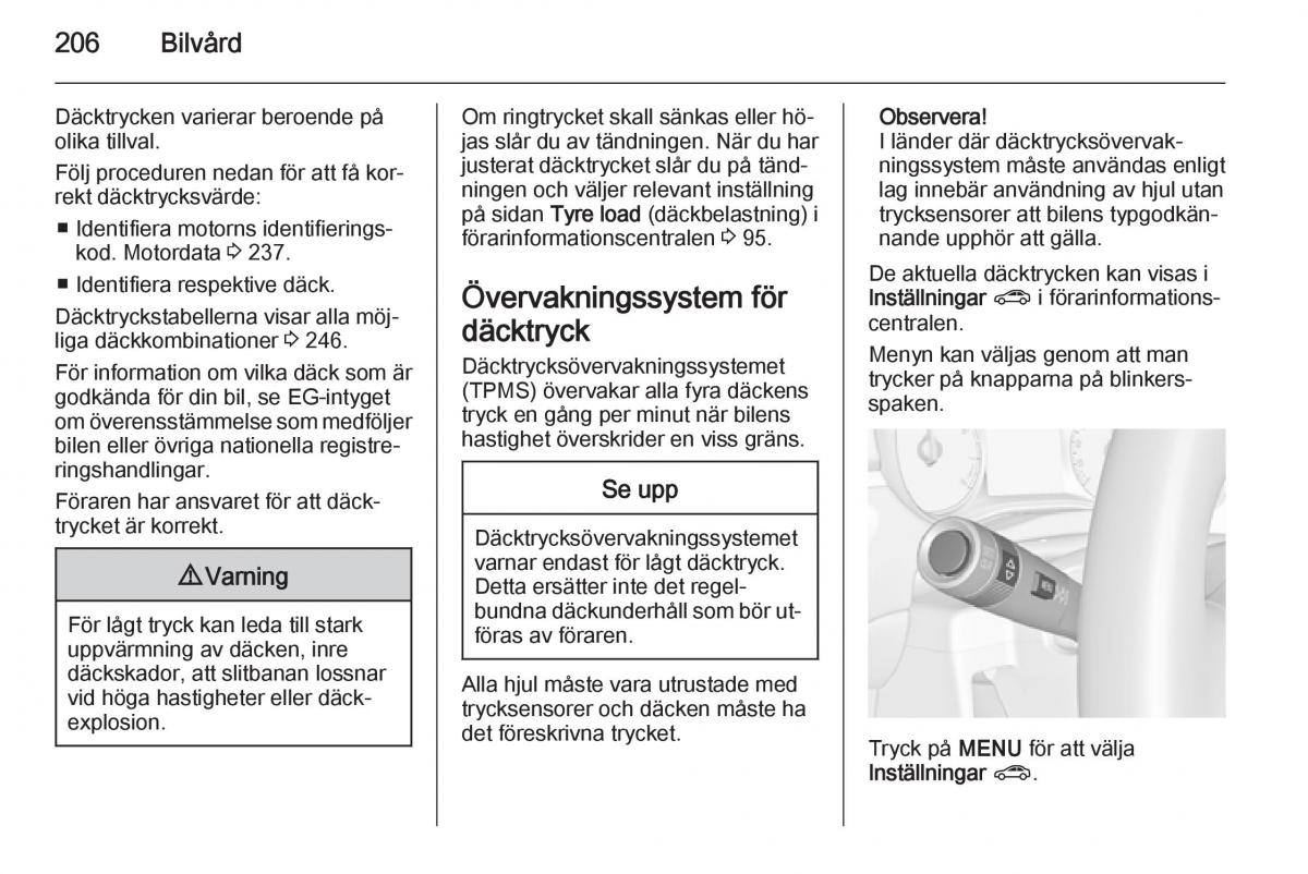 Opel Corsa D instruktionsbok / page 208