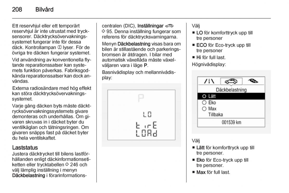 Opel Corsa D instruktionsbok / page 210