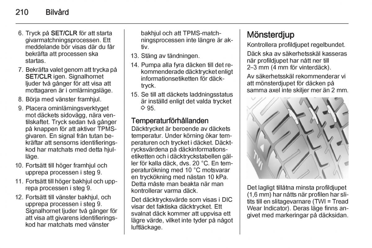 Opel Corsa D instruktionsbok / page 212