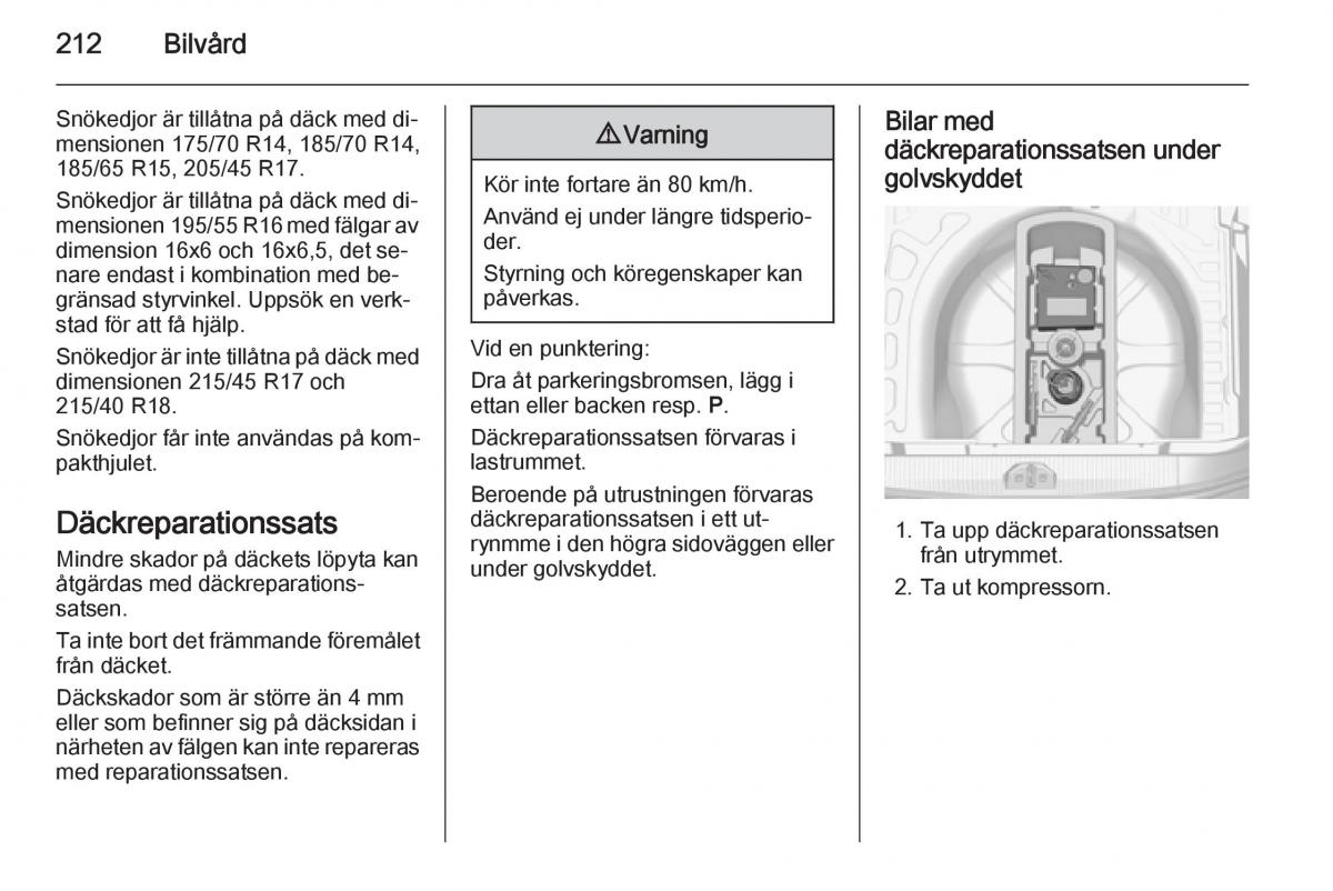 Opel Corsa D instruktionsbok / page 214