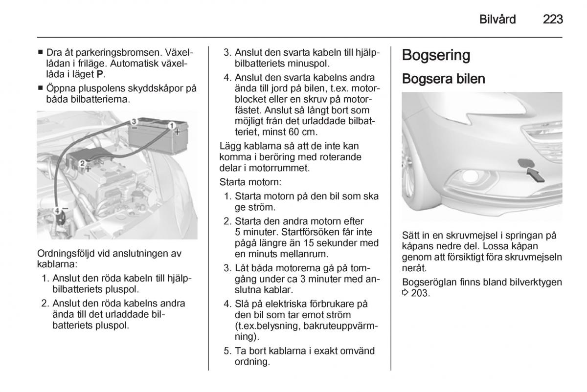 Opel Corsa D instruktionsbok / page 225