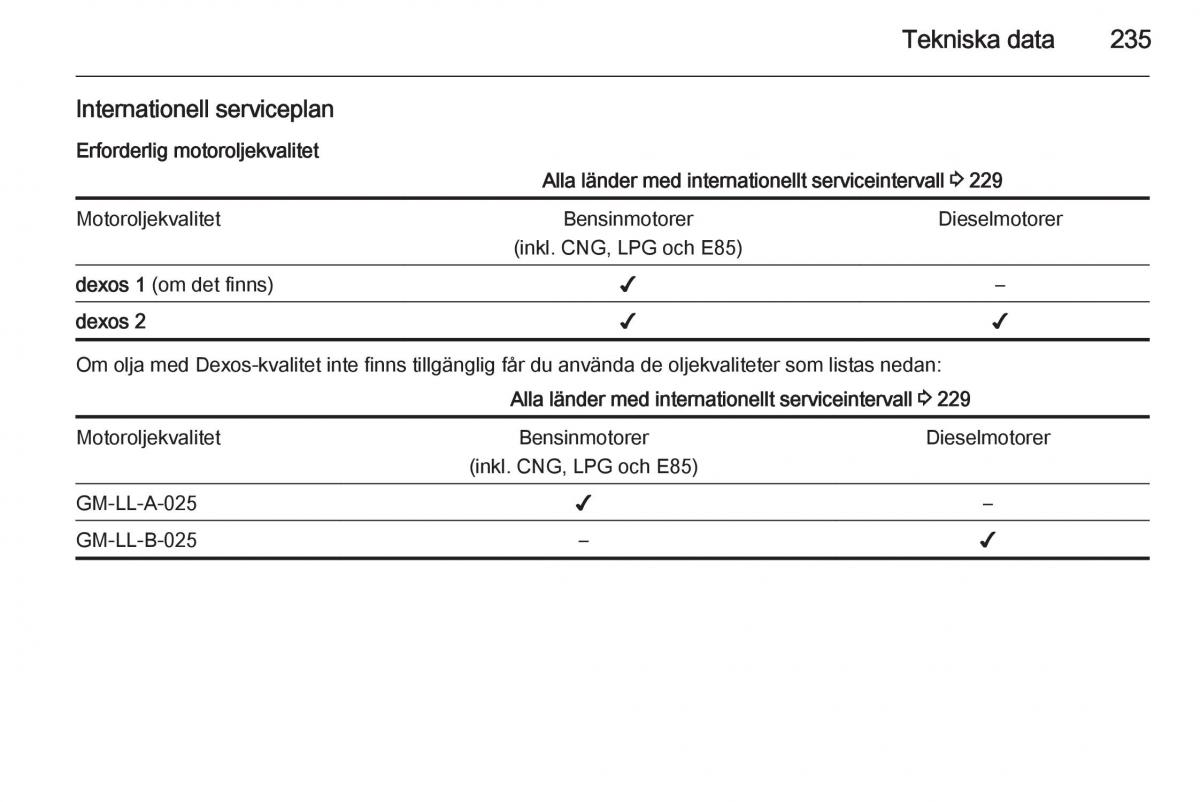 Opel Corsa D instruktionsbok / page 237