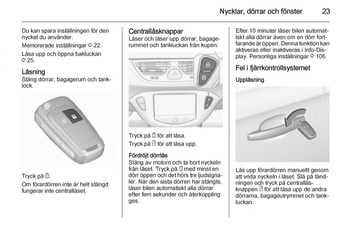 Opel Corsa D instruktionsbok / page 25