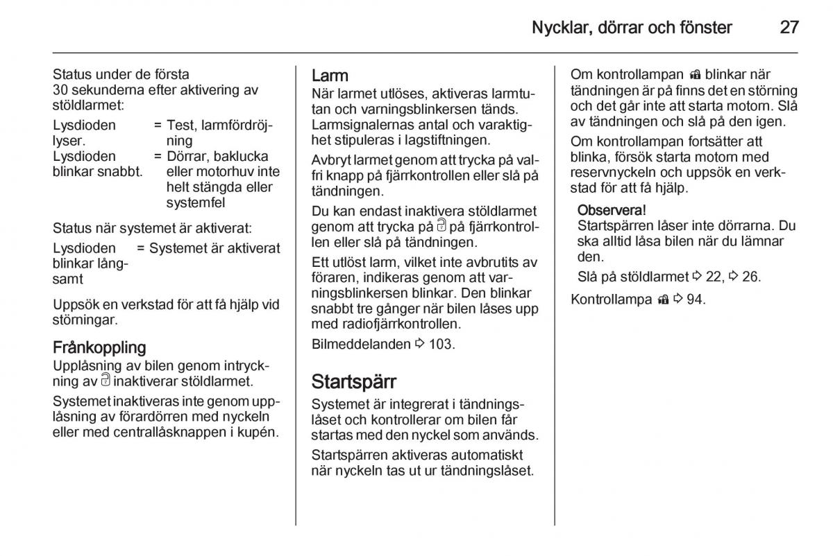 Opel Corsa D instruktionsbok / page 29