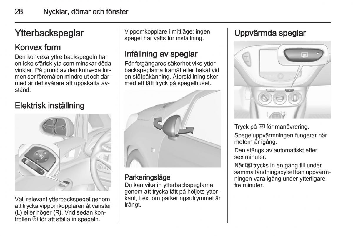 Opel Corsa D instruktionsbok / page 30