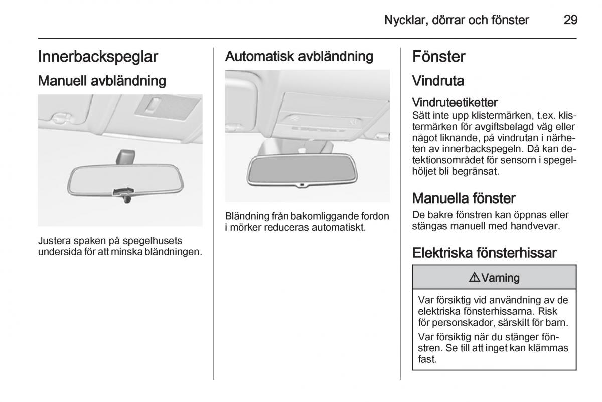 Opel Corsa D instruktionsbok / page 31