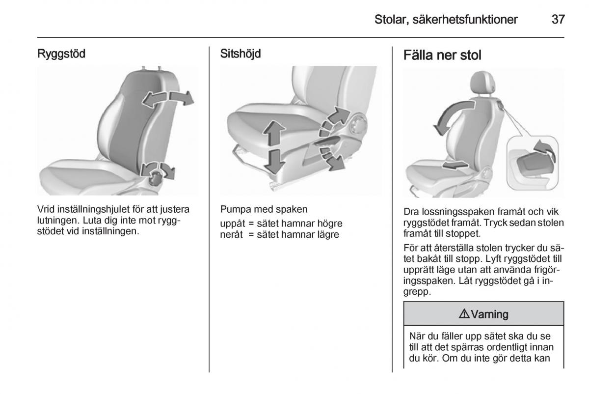 Opel Corsa D instruktionsbok / page 39