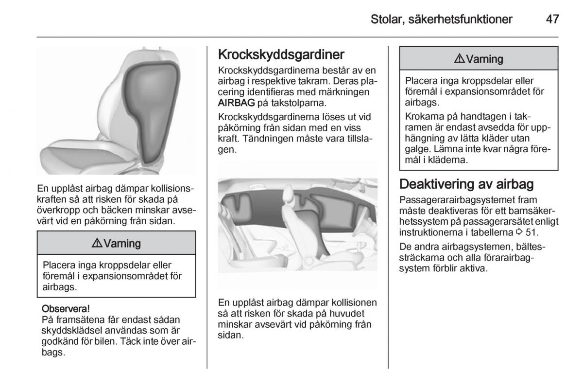 Opel Corsa D instruktionsbok / page 49