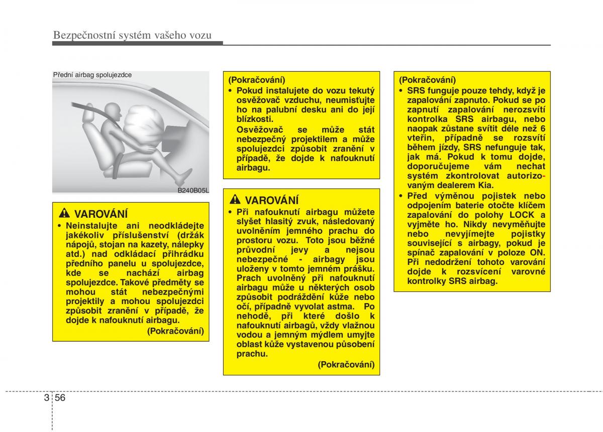 KIA Carens III 3 navod k obsludze / page 72