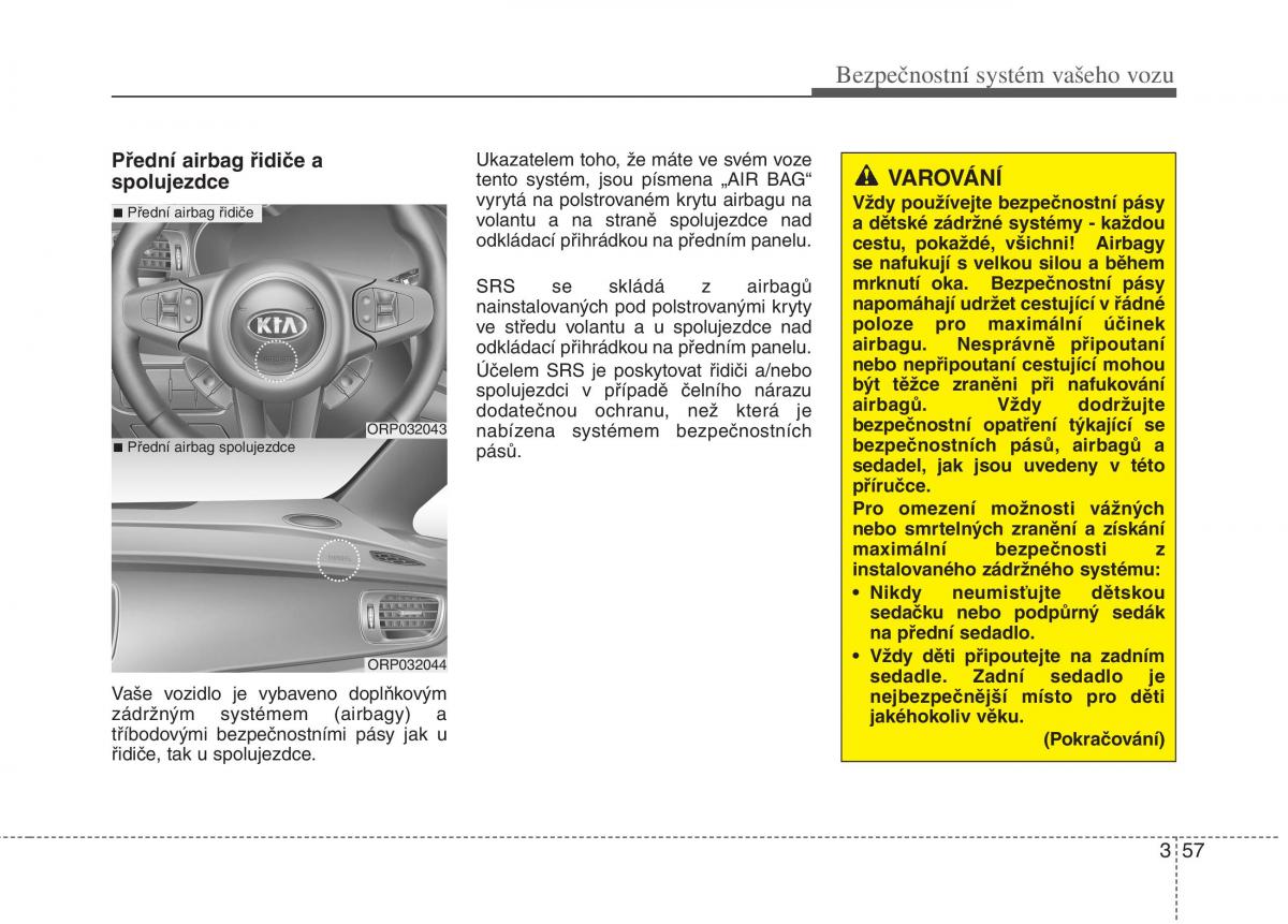 KIA Carens III 3 navod k obsludze / page 73