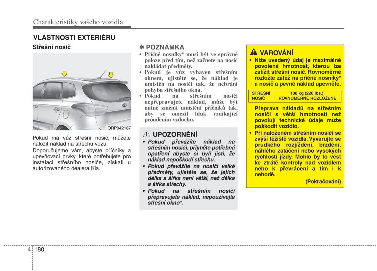 KIA Carens III 3 navod k obsludze / page 268