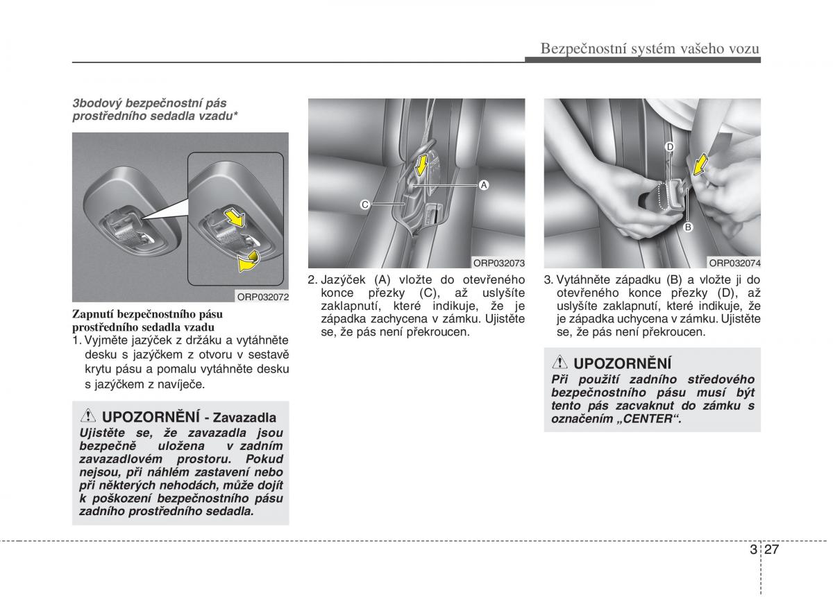 KIA Carens III 3 navod k obsludze / page 43