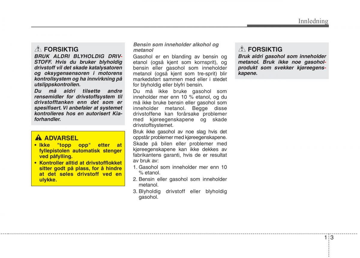 KIA Carens III 3 bruksanvisningen / page 6