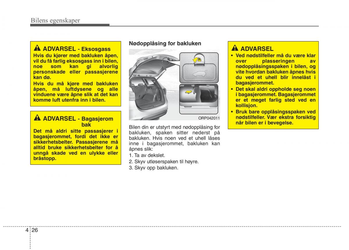 KIA Carens III 3 bruksanvisningen / page 113