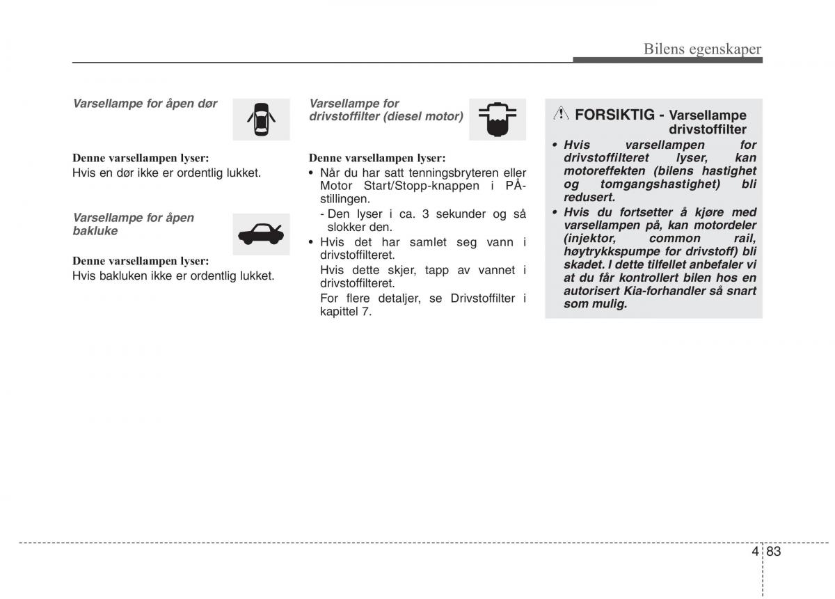 KIA Carens III 3 bruksanvisningen / page 170