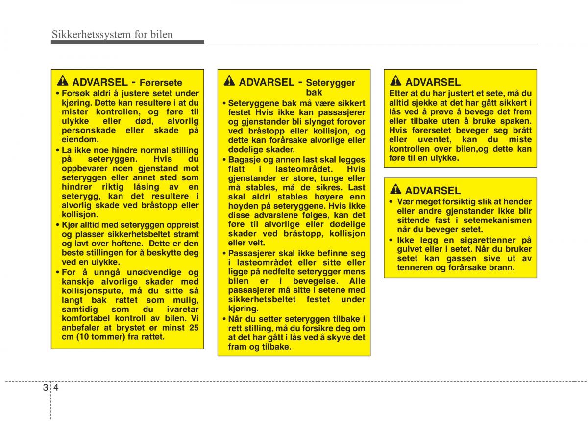 KIA Carens III 3 bruksanvisningen / page 20