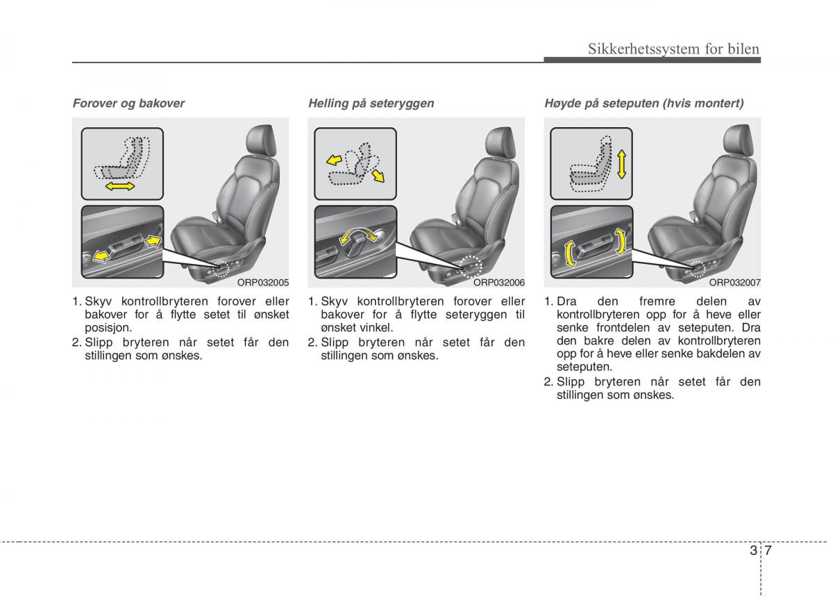 KIA Carens III 3 bruksanvisningen / page 23