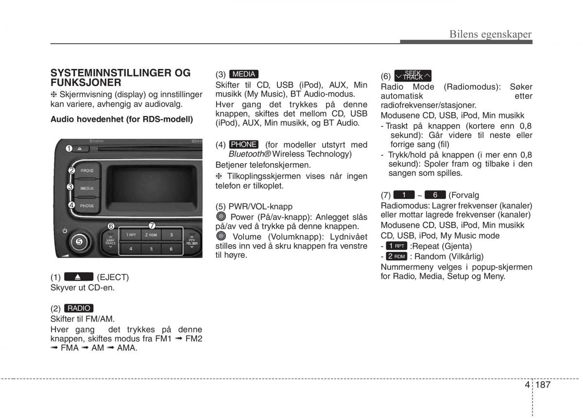 KIA Carens III 3 bruksanvisningen / page 274