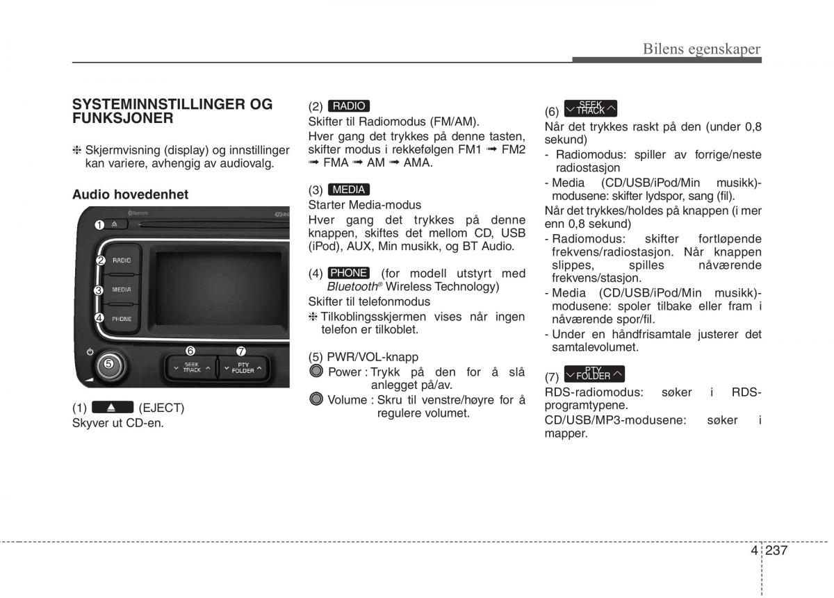 KIA Carens III 3 bruksanvisningen / page 324