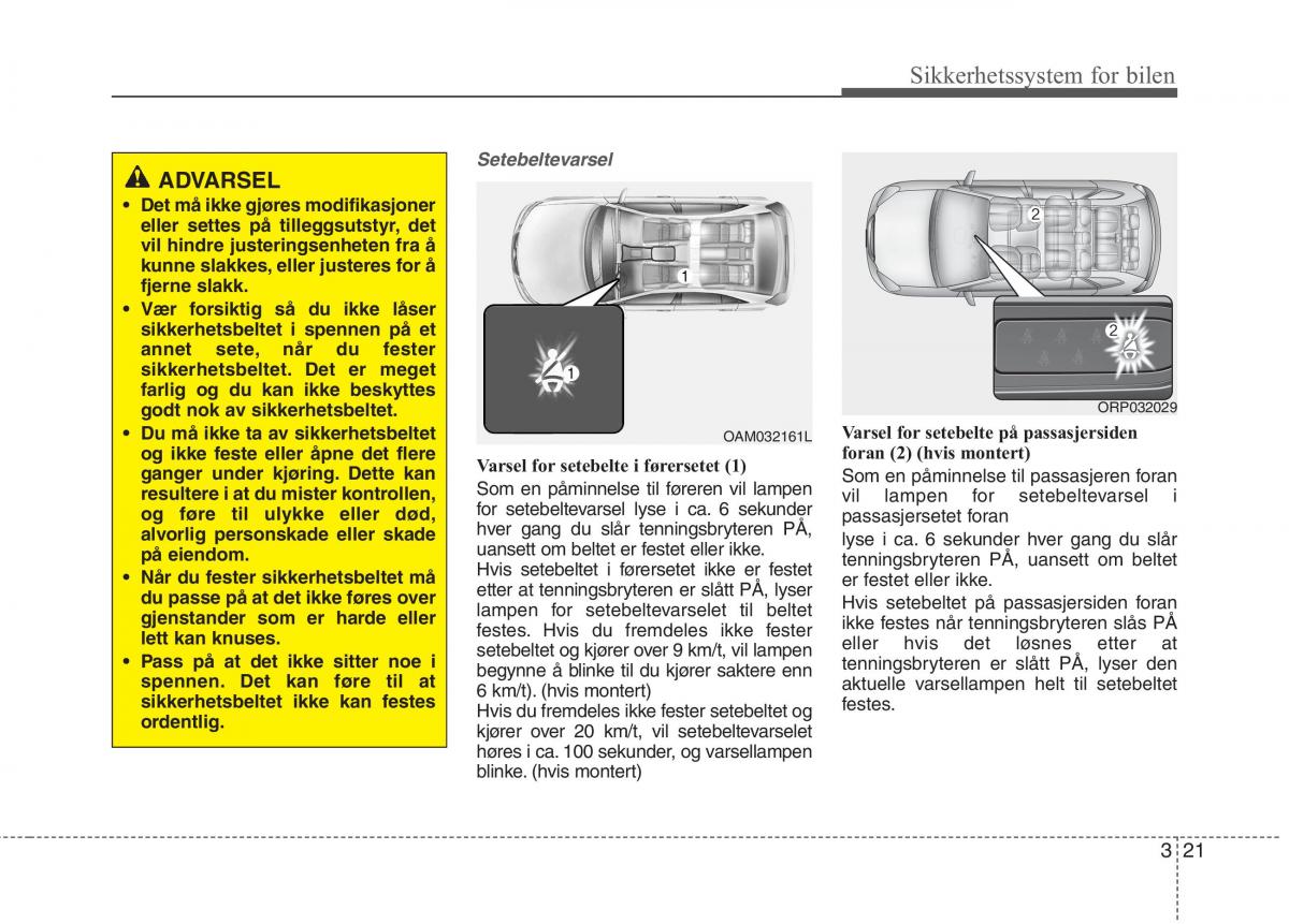 KIA Carens III 3 bruksanvisningen / page 37