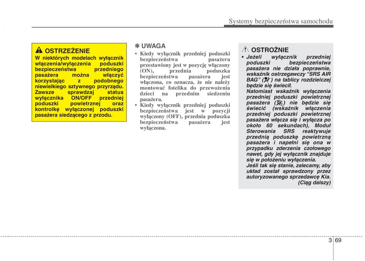 KIA Carens III 3 instrukcja obslugi / page 85