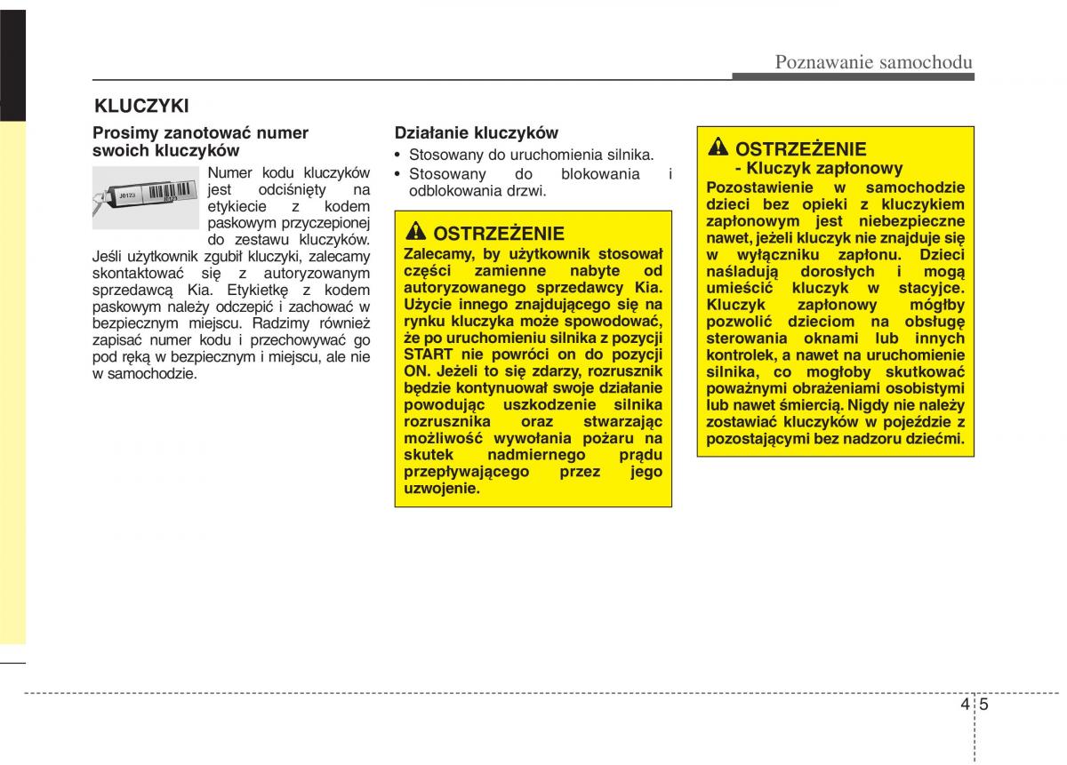 KIA Carens III 3 instrukcja obslugi / page 103