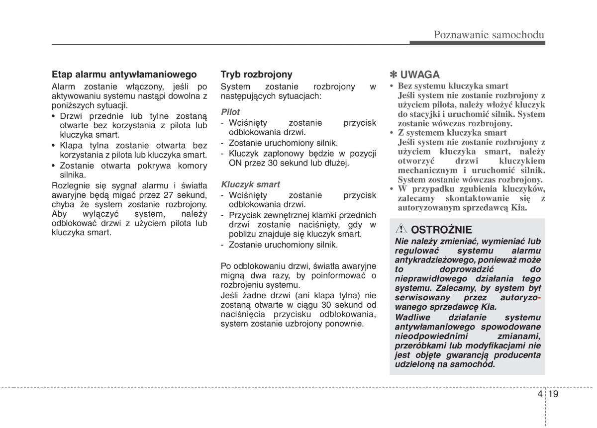 KIA Carens III 3 instrukcja obslugi / page 117