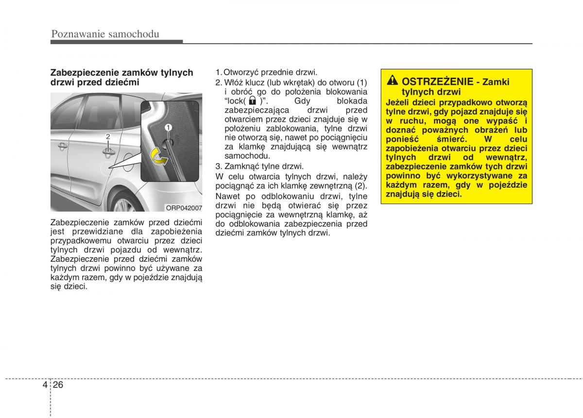 KIA Carens III 3 instrukcja obslugi / page 124