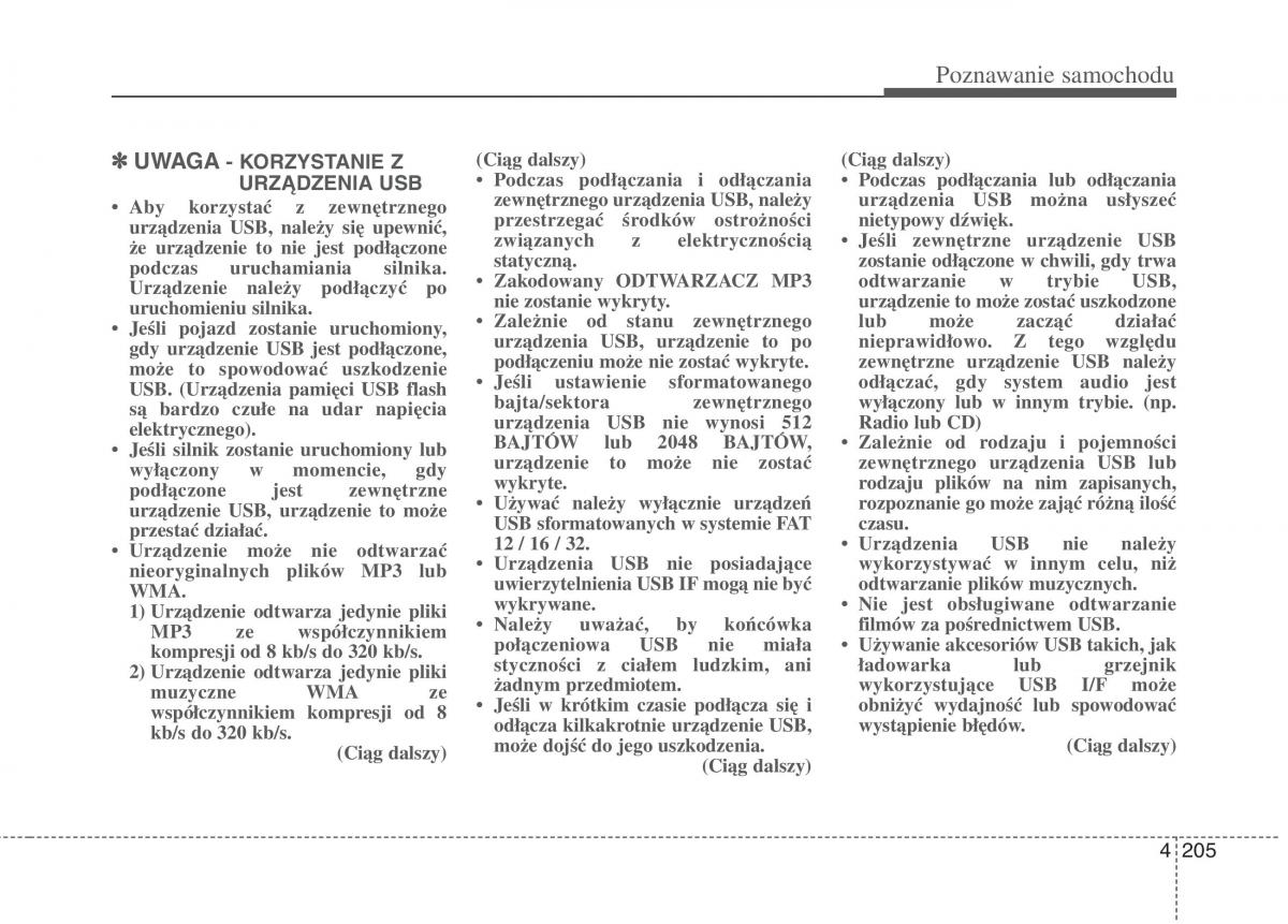 KIA Carens III 3 instrukcja obslugi / page 303